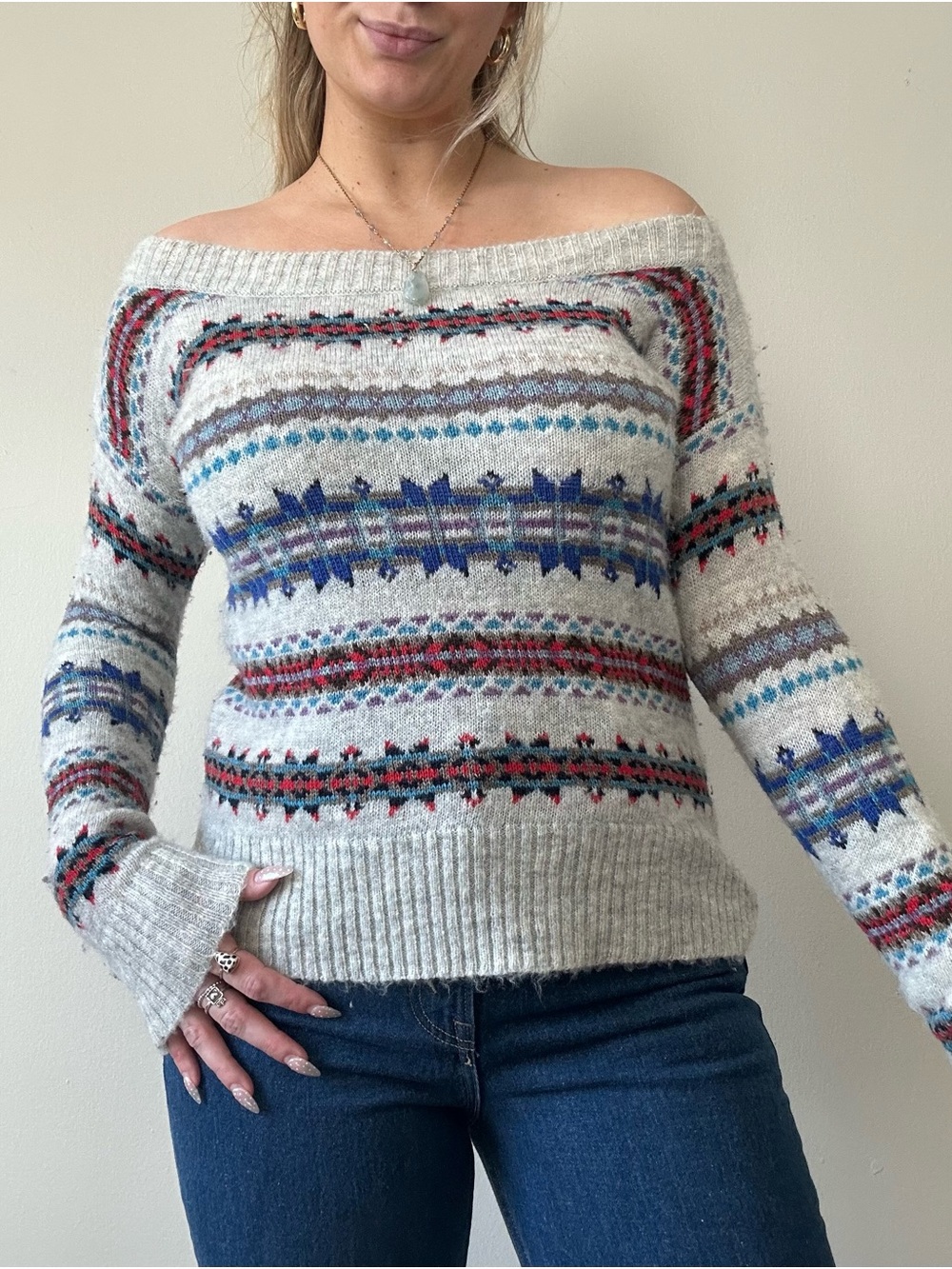 American Eagle Off the Shoulder Sweater